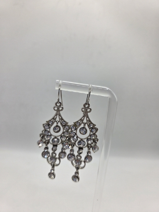 Jim Ball Designs Jewelry - Jim Ball Designs Openwork Filigree Rhinestone Crystal Chandelier Dangle Earrings